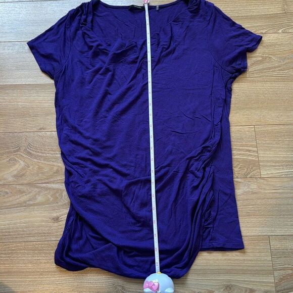 Tahari purple top size medium   No size tag but measures to be approximately a s - Picture 5 of 6